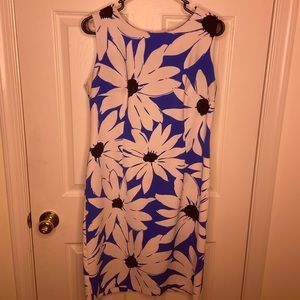Blue and White Floral Dress